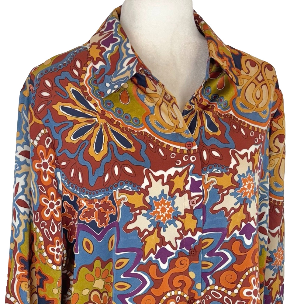 Maison d'Amélie brown satin shirt